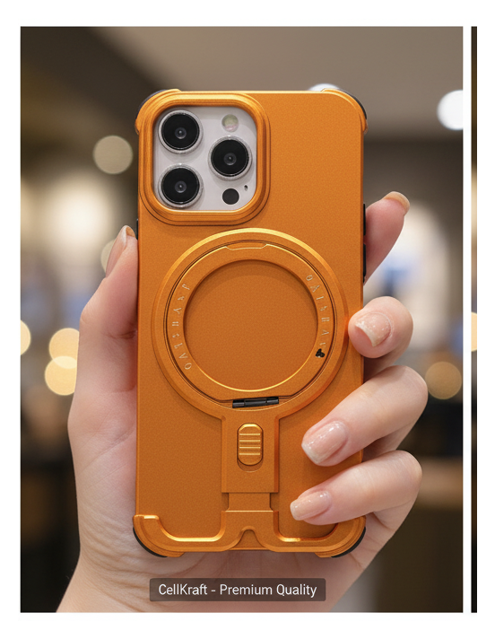 17 Pro Max CellKraft Metal Ring Kickstand Case