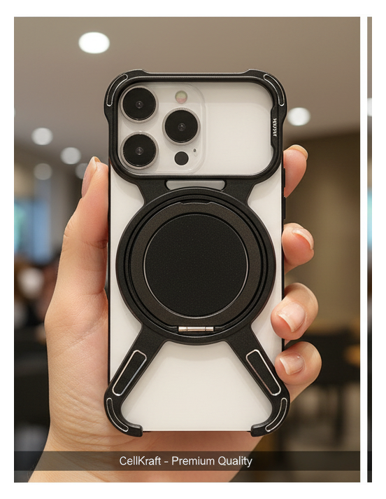 17 Pro Max CellKraft Armor Kickstand Case