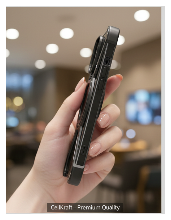 iPhone 16 Pro Max NJOYNY Rugged Ring Stand Case